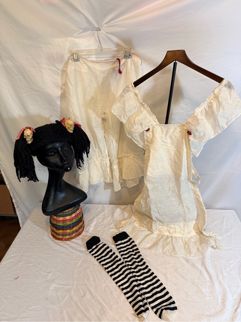 Halloween Costume Goth Raggedy Ann Handmade Size Medium/Large